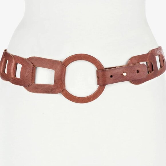 Brave Inian Skrunchy Leather Belt, Women\'s Size 30 - Cognac main image 9